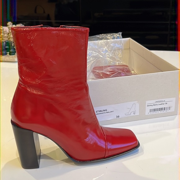 New leather boots NWT  stirling berry amaranto malory boots - Picture 14 of 14